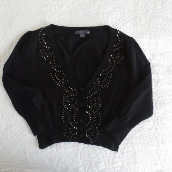 Forever 21 Vintage 3/4 Sleeve Crop Beaded Cardigan - Picture 8 of 10
